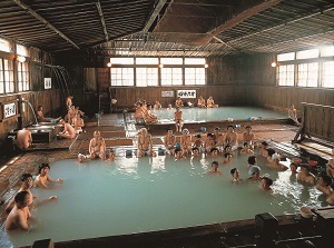 The bathroom for mixed bathing