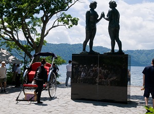 Statue of maidens at Lake Towada