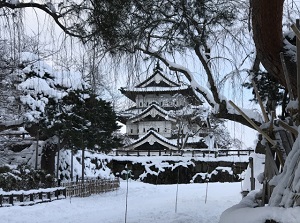 Hirosaki Castle in winter