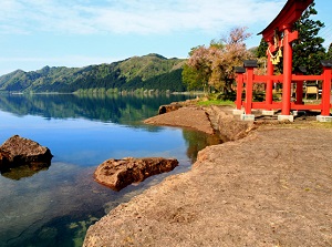 Torii gate of Gozanoishi Shrine