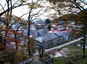 Zao Onsen town
