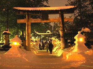 Uesugi Snow Lanten Festival in Yonezawa