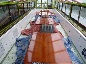 Inside of the boat