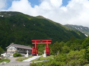 The shrine of Mt.Yudono