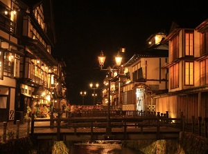 Ginzan Onsen in the evening