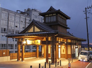 Hakoyu, one of public bathhouses in Iizaka Onsen