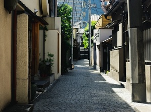 Stone pavement in Kagurazaka