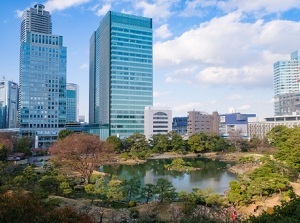Scenery of Kyu-Shibarikyu Gardens
