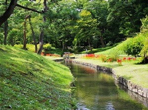 A stream in Koishikawa Korakuen
