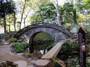 A stone bridge in Koishikawa Korakuen