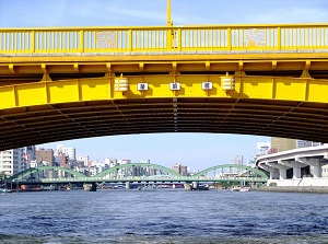 Passing under the bridges