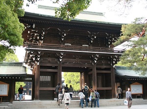 The gate to main shrine in Meiji Shrine