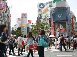 Pedestrian scramble of Shibuya