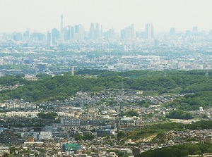 We can see the center of Tokyo from Mt.Takao