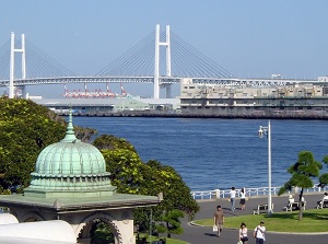 Yamashita Park and Yokohama Bay Bridge