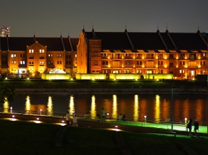 Red Brick Warehouses in the evening