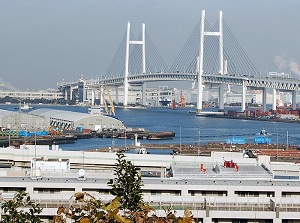 View of Yokohama Port at the observatory