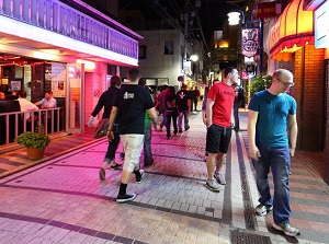 American soldiers in Dobuita Street