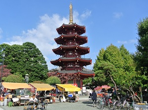 Octagonal Five-story Pagoda in Kawasaki Daishi