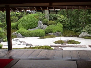 Japanese garden of Kisen-an in Jomyoji