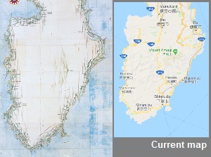 Map of Izu Peninsula by Ino