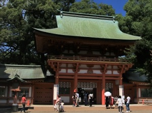 Roumon gate of Hikawa Shrine
