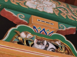 Sleeping cat in Nikko Toshogu