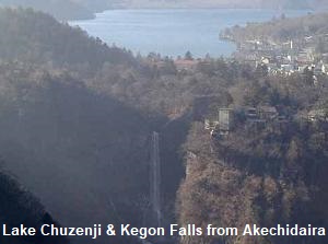 Lake Chuzenji and Kegon Falls from Akechidaira