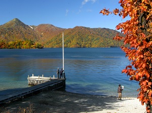 Pier of Italian Embassy Villa in autumn