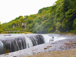 Fukiware Waterfalls at the riverside