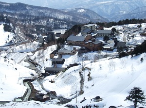 Manza onsen in winter