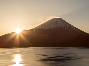 Sunrise at Lake Motosu