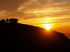 Sunrise on the top of Mt.Fuji