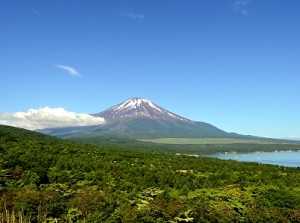 From an observatory near Lake Yamanaka