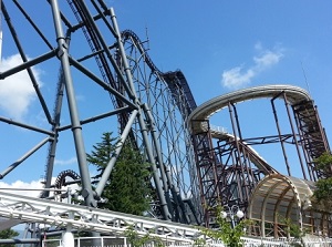 A ride in Fuji-Q Highland