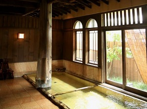 Bathroom in a hotel in Isawa Onsen