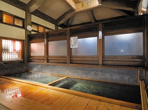 Bathroom in a bathhouse of Yudanaka Onsen