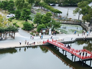 View from the castle tower of Matsumoto Castle