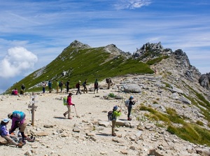 The top of Kiso-Komagatake