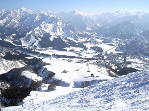 Echigo-Yuzawa from the east side of the town