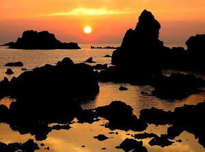 Sunset at Nanaura Coast