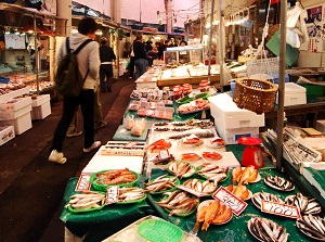 Omicho Market in Kanazawa