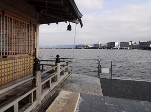 Katayamazu onsen from the lake
