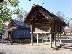 Restored raised-floor storehouse in Toro Ruins