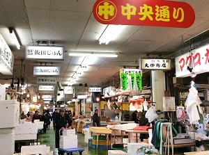 Shops in Yanagibashi Central Market