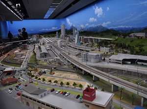 Large railway model diorama