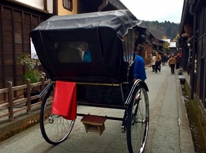 Rickshaw for tourist in Takayama