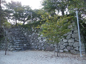 Ruin of castle tower of Matsusaka Castle