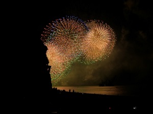 Kumano Fireworks Festival at Shichiri-mihama