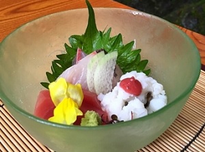 Boiled Hamo and Sashimi